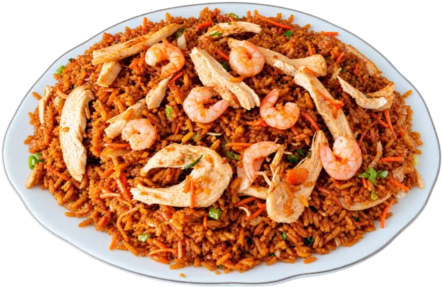 Arroz pollo camarón
